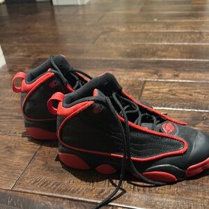 Air Jordan Black and Red Sneakers